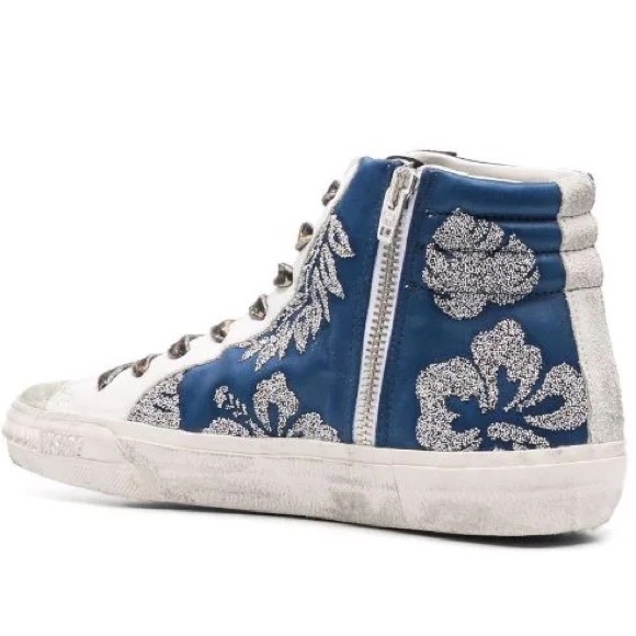 GOLDEN GOOSE Hibiscus Sparkle Slides - NEW - Picture 4 of 9